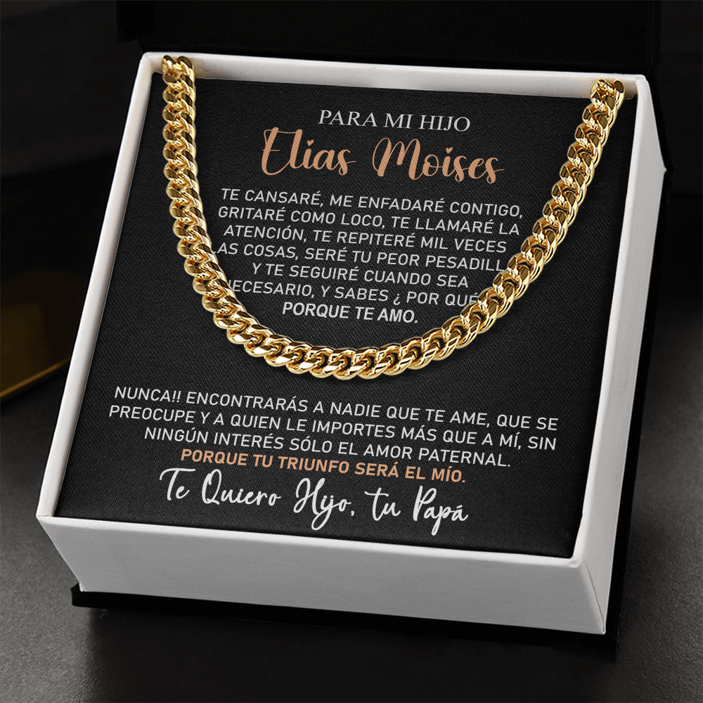 Collar Mikora Cuban Link Chain: Fuerza y Amor Incondicional | De Papá para Hijo