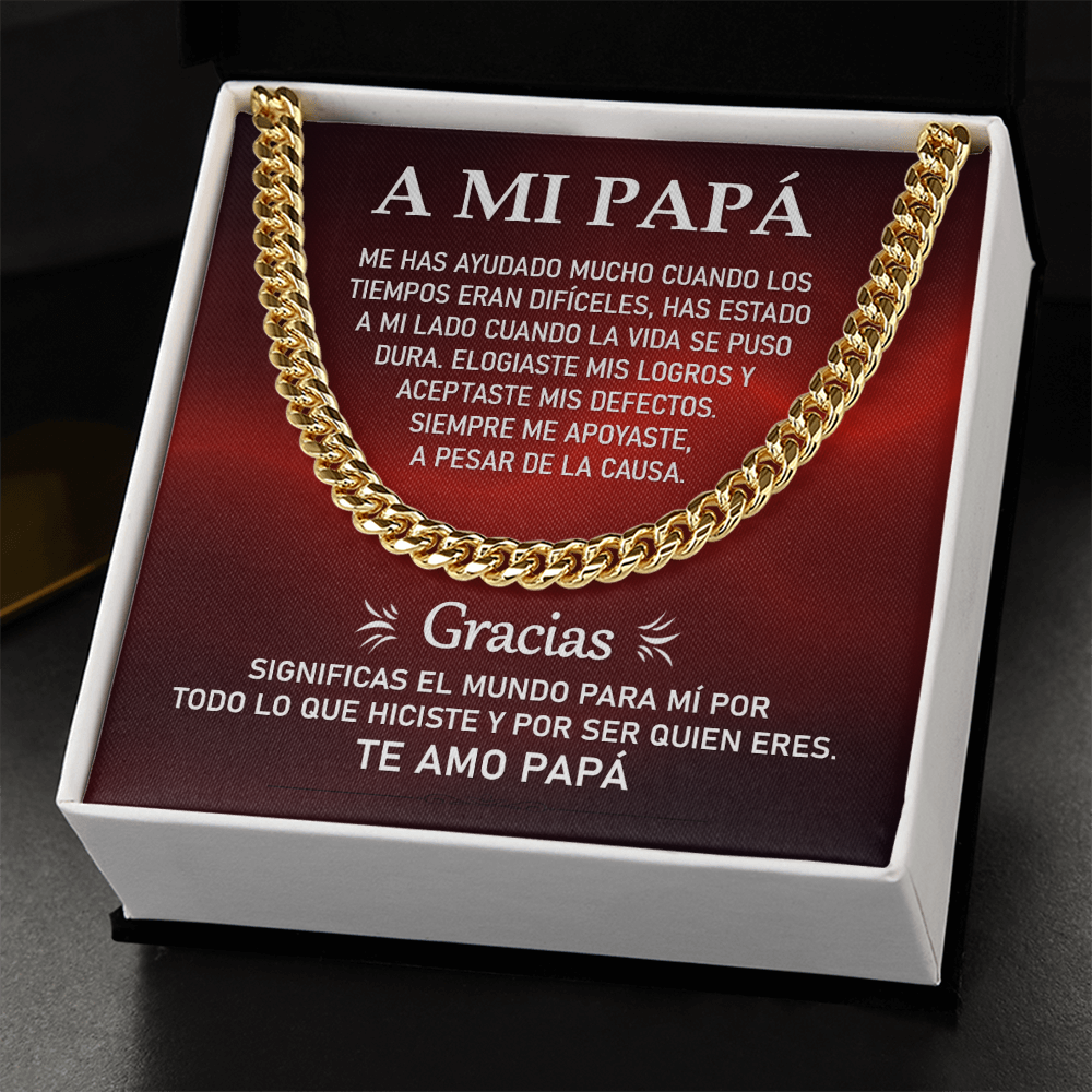 Cuban Link Chain: El Lazo de un Padre | Regalo para Papá