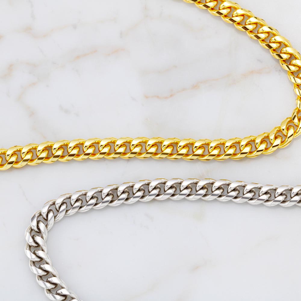 Cuban Link Chain: El Rey de mi Corazón | Regalo para Esposo