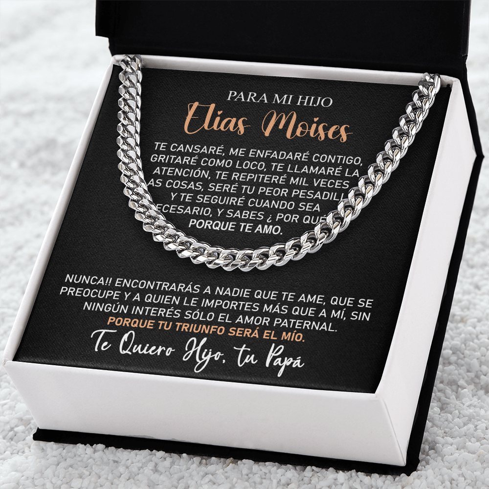 Collar Mikora Cuban Link Chain: Fuerza y Amor Incondicional | De Papá para Hijo