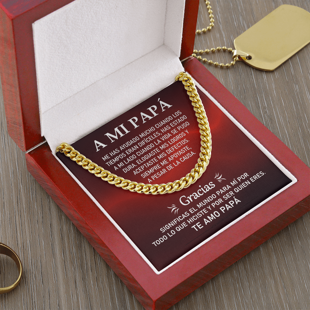 Cuban Link Chain: El Lazo de un Padre | Regalo para Papá