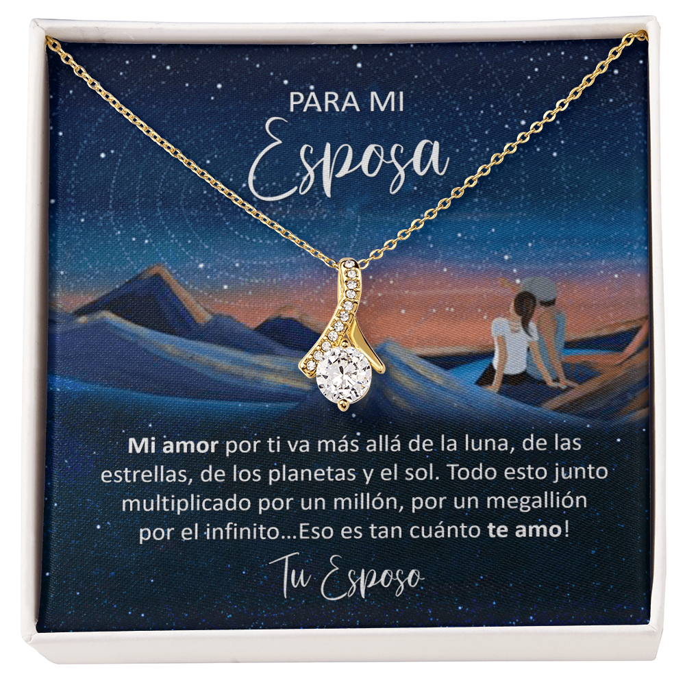 Collar "Amor Infinito" MIKORA – Regalo Personalizado para Esposa | Alluring Beauty (Acabado en Oro de 14q - 18q)