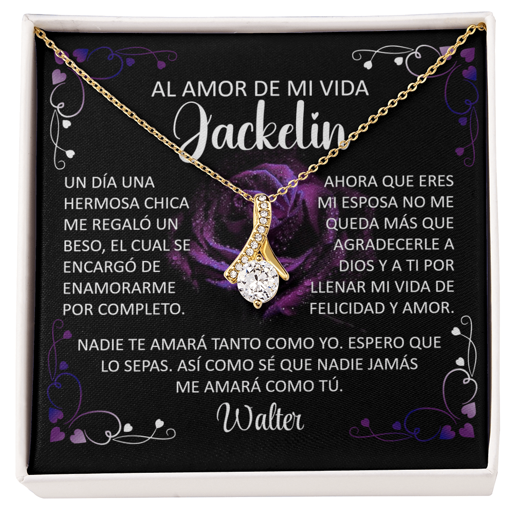 Collar MIKORA Alluring Beauty Edición: "Nuestro Primer Beso"- Regalo de Aniversario para Esposa | Oro 14K / 18K