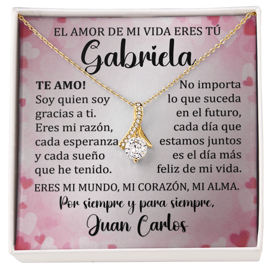 Collar Mikora Alluring Beauty Edición: "Mi Razón de Ser" – Joyería de Lujo con Mensaje de Devoción | Oro de 14K | 18K