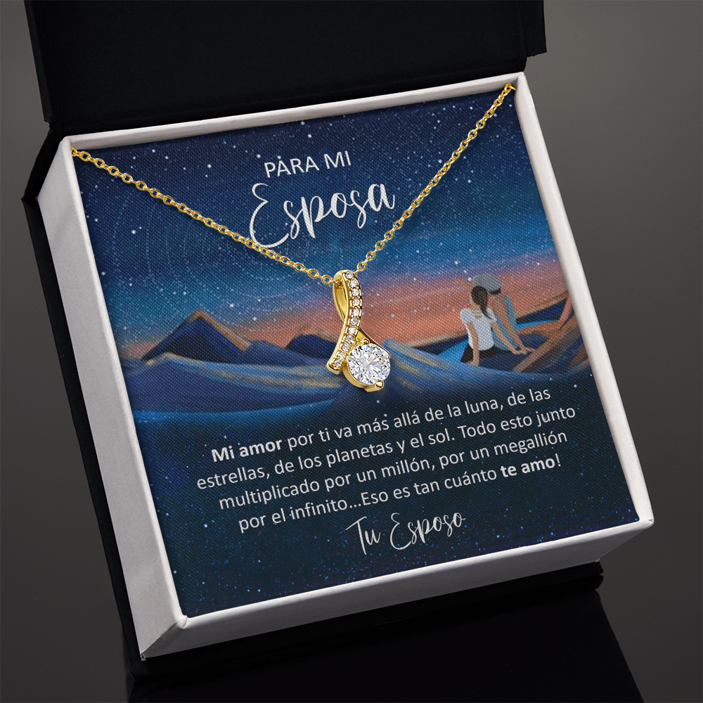 Collar "Amor Infinito" MIKORA – Regalo Personalizado para Esposa | Alluring Beauty (Acabado en Oro de 14q - 18q)