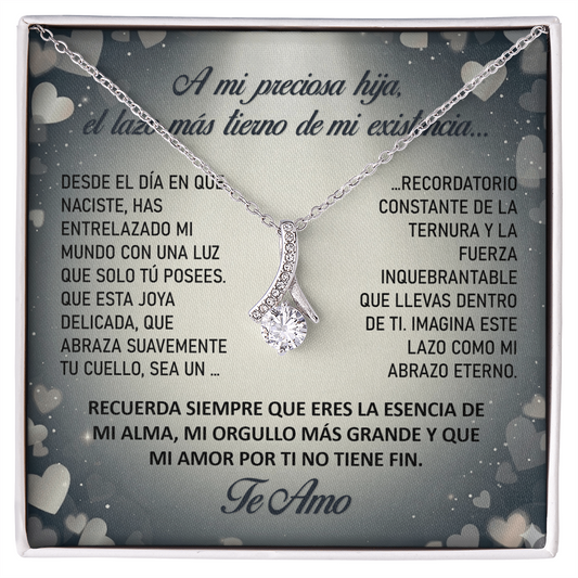 Collar "Lazo Eterno de mi Alma" (Alluring Beauty - Lazo) – Regalo del Corazón para su Hija