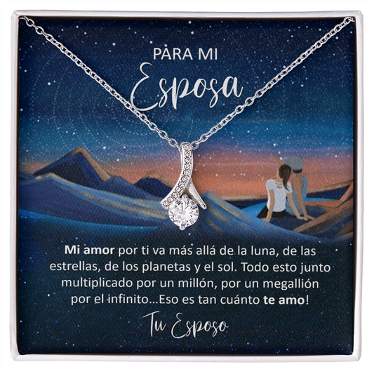 Collar "Amor Infinito" MIKORA – Regalo Personalizado para Esposa | Alluring Beauty (Acabado en Oro de 14q - 18q)