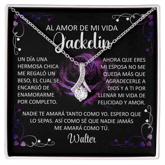 Collar MIKORA Alluring Beauty Edición: "Nuestro Primer Beso"- Regalo de Aniversario para Esposa | Oro 14K / 18K