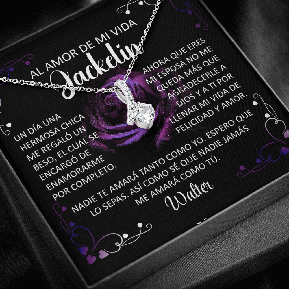 Collar MIKORA Alluring Beauty Edición: "Nuestro Primer Beso"- Regalo de Aniversario para Esposa | Oro 14K / 18K