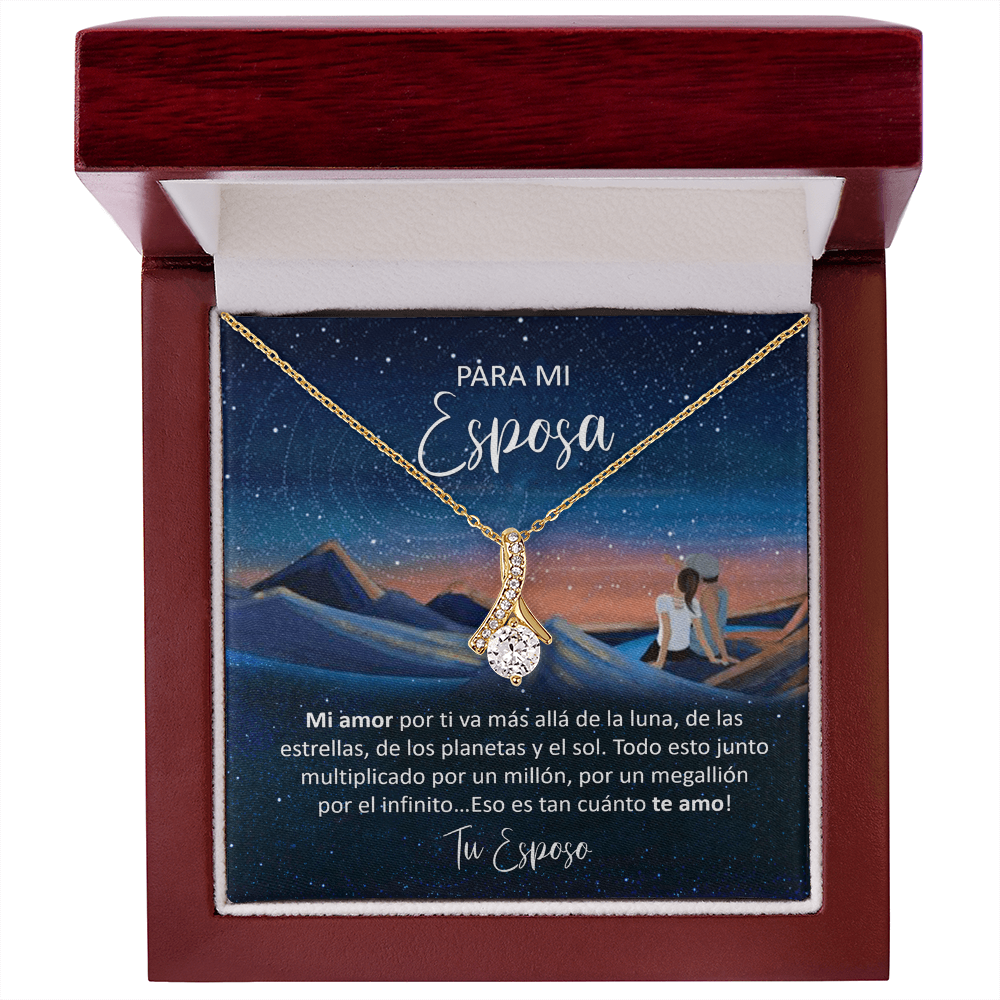 Collar "Amor Infinito" MIKORA – Regalo Personalizado para Esposa | Alluring Beauty (Acabado en Oro de 14q - 18q)