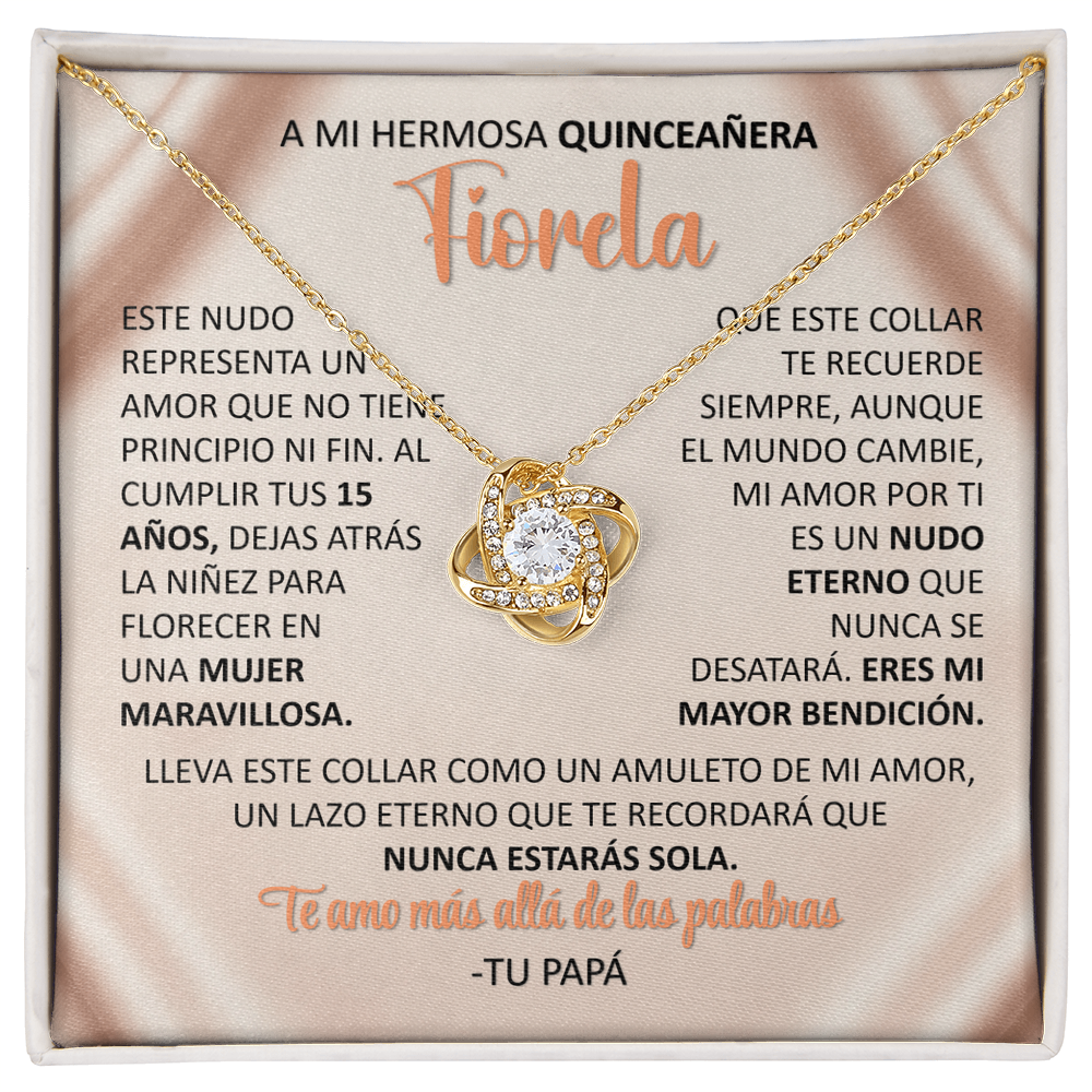 Collar Love Knot: "Nunca Estarás Sola" - El Detalle que Ella Guardará por Siempre (Acabado Oro 14q-18q)