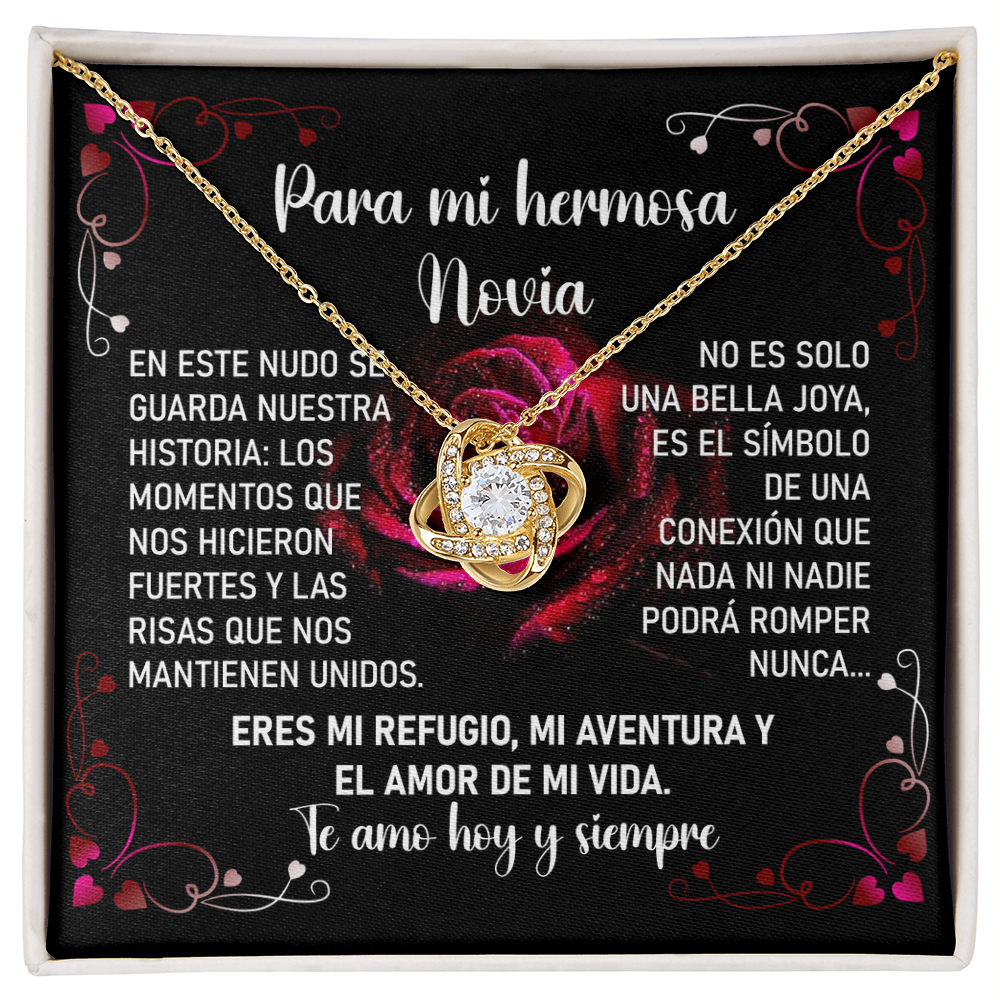 Collar Mikora Love Knot: Edición Vínculo Eterno (Acabado en Oro 14q - 18q)