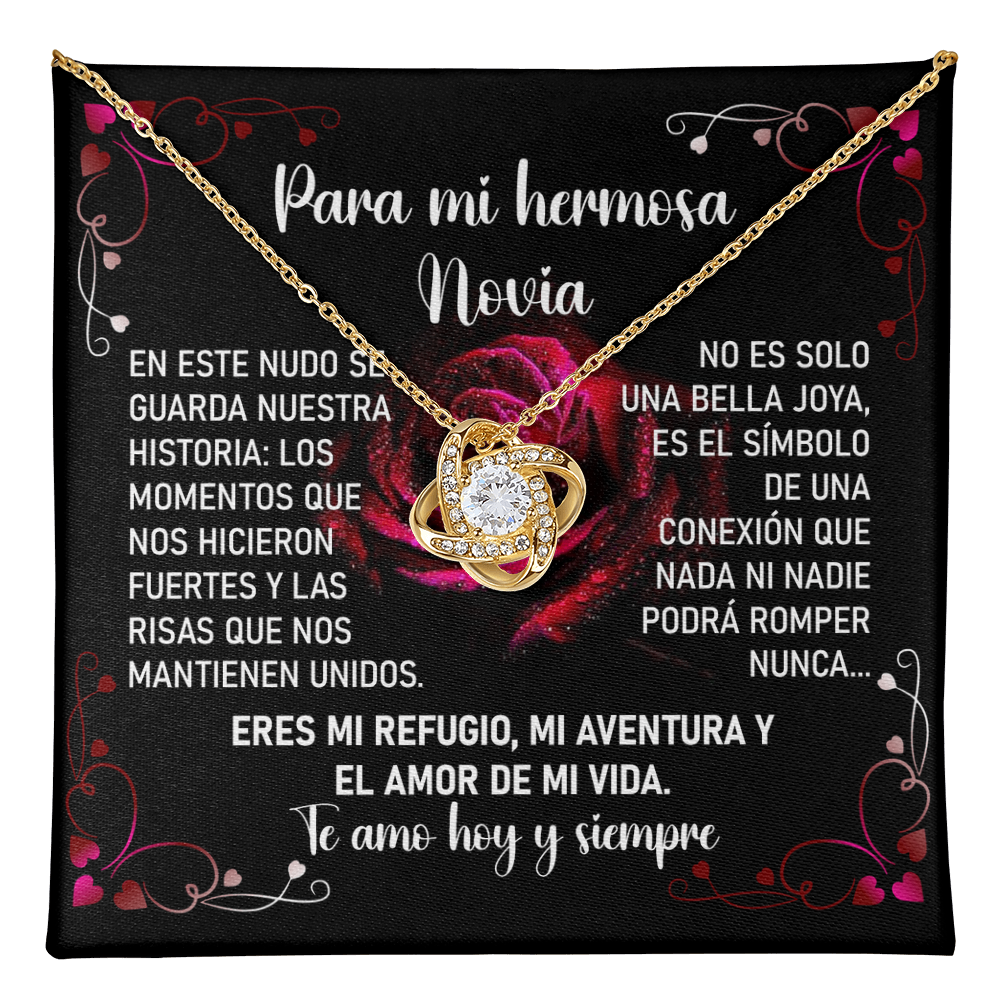 Collar Mikora Love Knot: Edición Vínculo Eterno (Acabado en Oro 14q - 18q)