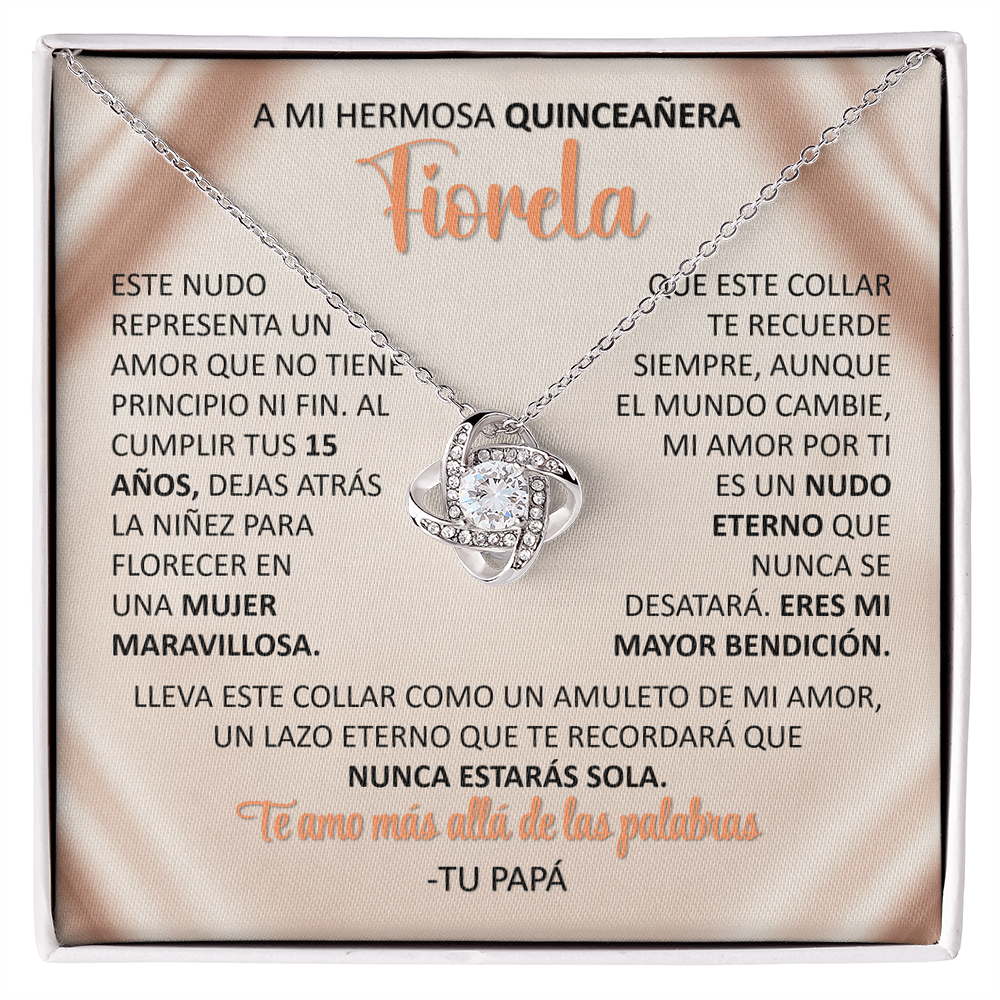 Collar Love Knot: "Nunca Estarás Sola" - El Detalle que Ella Guardará por Siempre (Acabado Oro 14q-18q)