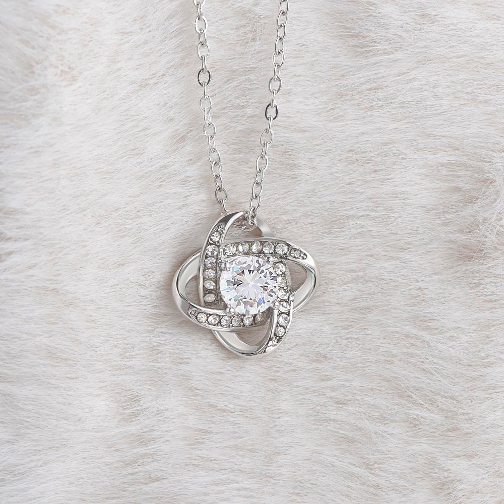 Collar "Luz de tu Valentía" (Love Knot - Hija) – El Nudo Eterno de tu Fuerza Radiante ✨🎀💖