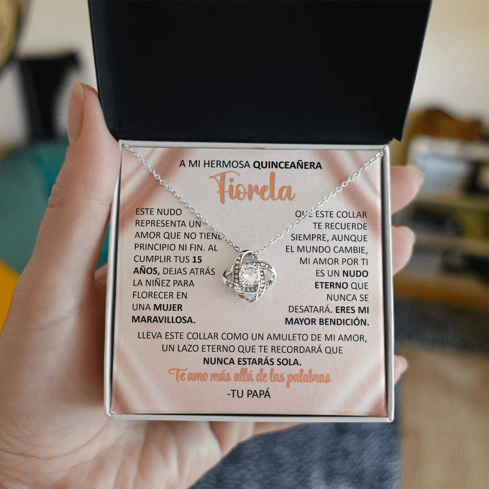 Collar Love Knot: "Nunca Estarás Sola" - El Detalle que Ella Guardará por Siempre (Acabado Oro 14q-18q)