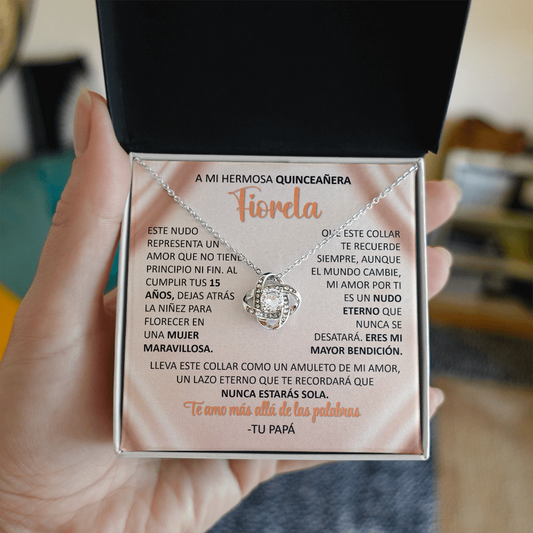 Collar Love Knot: "Nunca Estarás Sola" - El Detalle que Ella Guardará por Siempre (Acabado Oro 14q-18q)