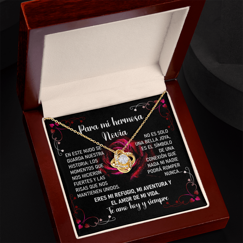 Collar Mikora Love Knot: Edición Vínculo Eterno (Acabado en Oro 14q - 18q)