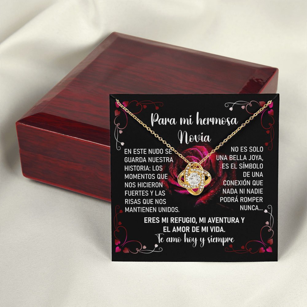 Collar Mikora Love Knot: Edición Vínculo Eterno (Acabado en Oro 14q - 18q)