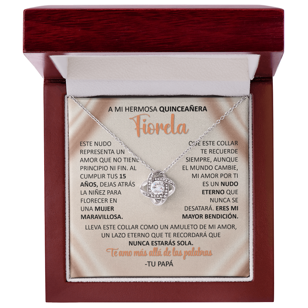 Collar Love Knot: "Nunca Estarás Sola" - El Detalle que Ella Guardará por Siempre (Acabado Oro 14q-18q)