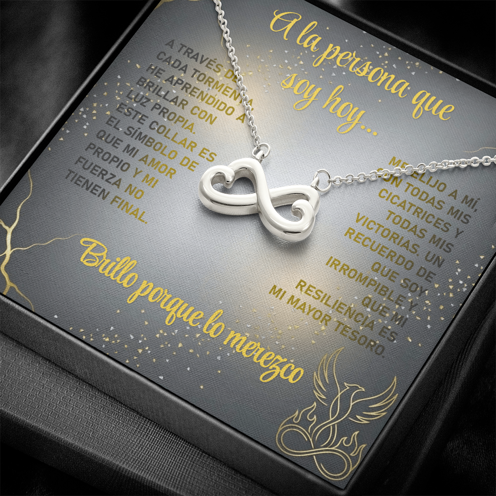 Collar MIKORA Endless Love Corazones Infinitos "Inquebrantable" - Un Tributo a Tu Fuerza y Resiliencia - Acabado Oro 14k/18k ♾️💪✨