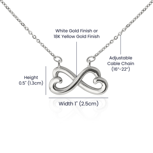 Collar "Eterno Lazo de Quince" (Infinito de Corazones) – Regalo para la hija quinceañera