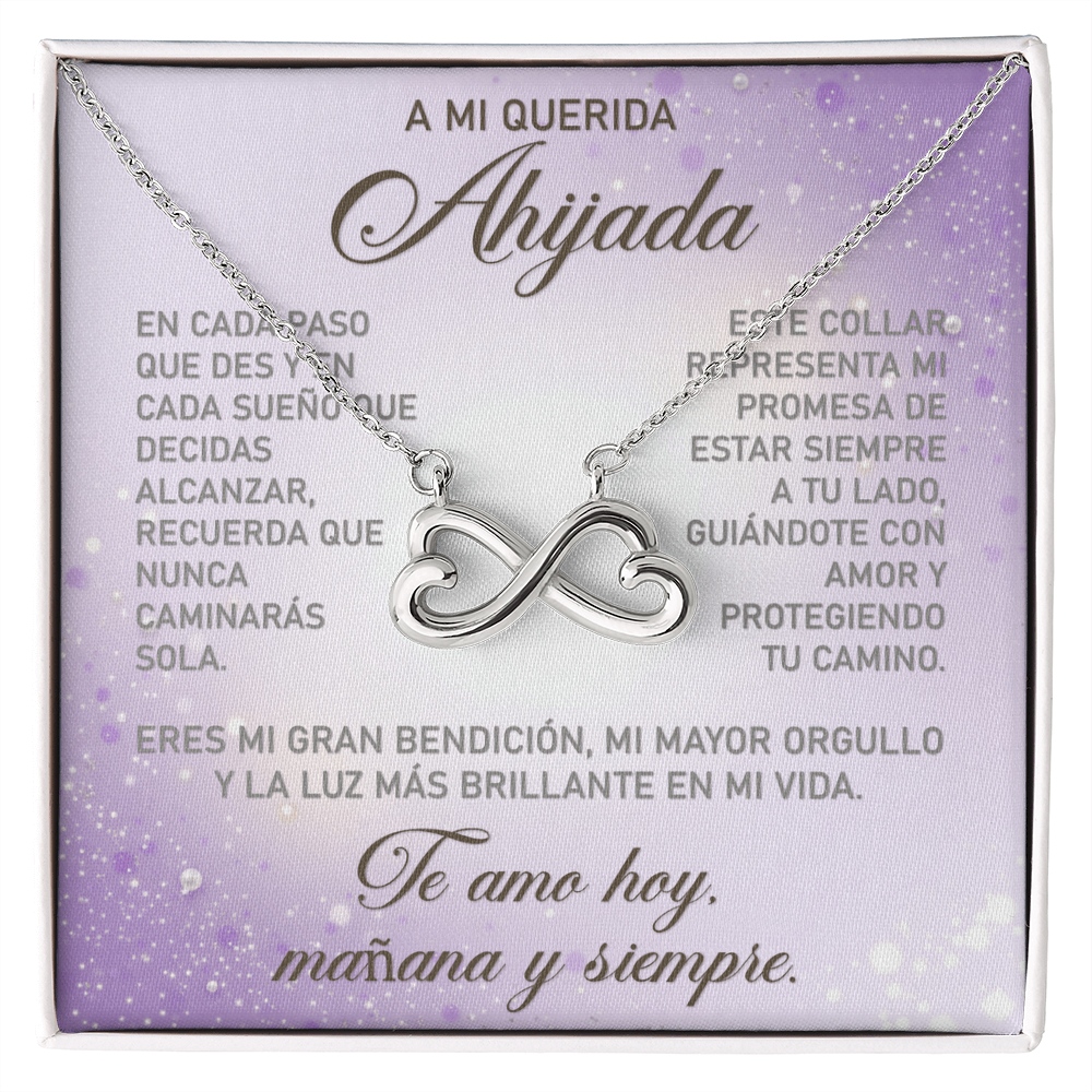 Collar MIKORA Endless Love 'Corazones Infinitos' Edición: "Luz de Guía" - Acabado en Oro de 14k o 18k - Regalo de Madrina a Ahijada ♾️🕊️