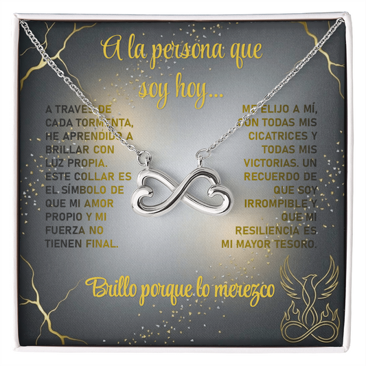 Collar MIKORA Endless Love Corazones Infinitos "Inquebrantable" - Un Tributo a Tu Fuerza y Resiliencia - Acabado Oro 14k/18k ♾️💪✨