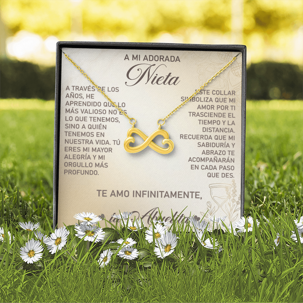 Collar MIKORA Endless Love Corazones Infinitos "Legado de Amor" - Regalo de Abuela a Nieta - Acabado en Oro de 14k/18k ♾️👵❤️