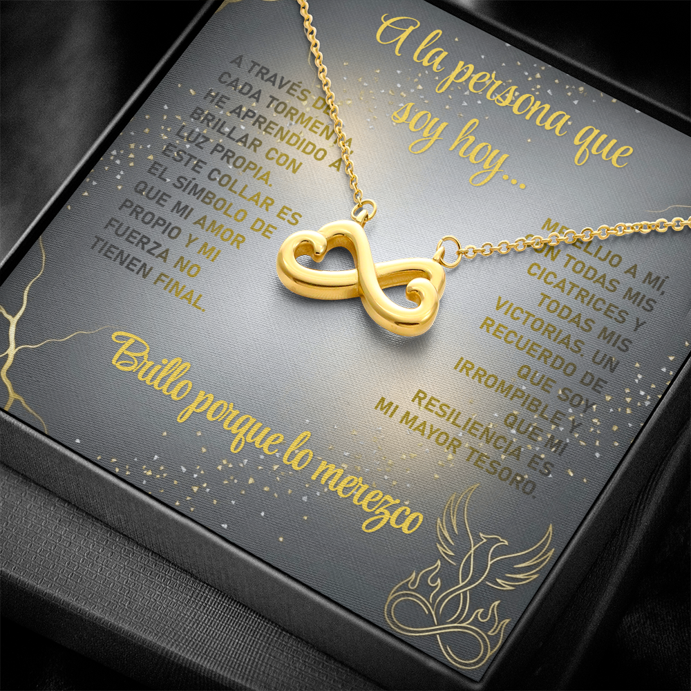 Collar MIKORA Endless Love Corazones Infinitos "Inquebrantable" - Un Tributo a Tu Fuerza y Resiliencia - Acabado Oro 14k/18k ♾️💪✨