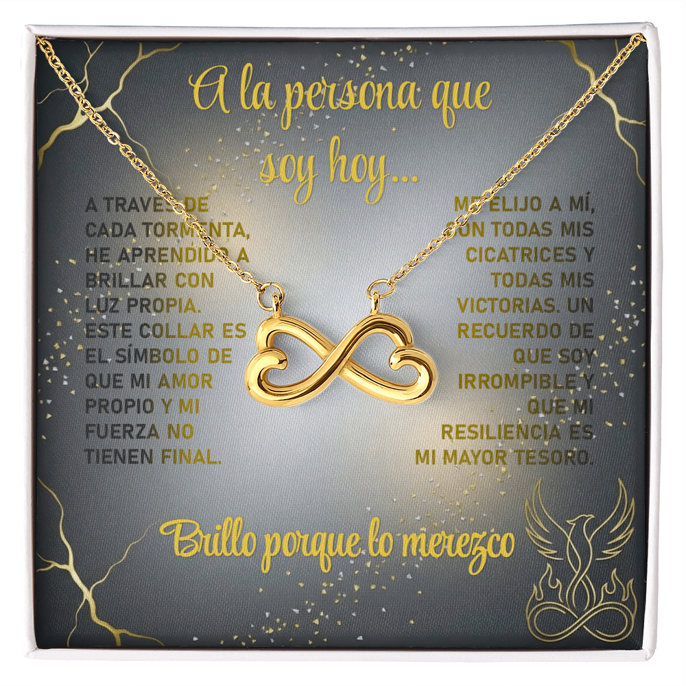 Collar MIKORA Endless Love Corazones Infinitos "Inquebrantable" - Un Tributo a Tu Fuerza y Resiliencia - Acabado Oro 14k/18k ♾️💪✨