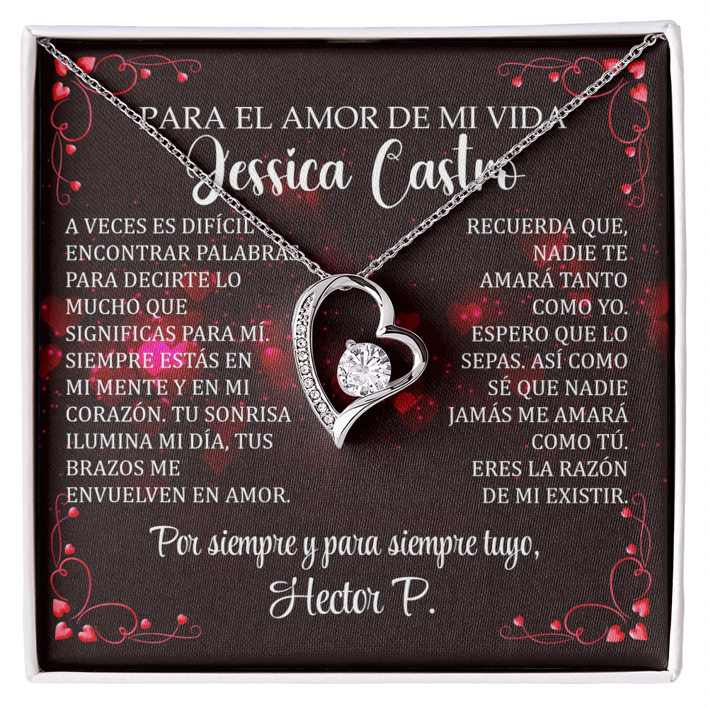 Collar Forever Love: "Eres la razón de mi existir" (Acabado Oro 14k-18k)