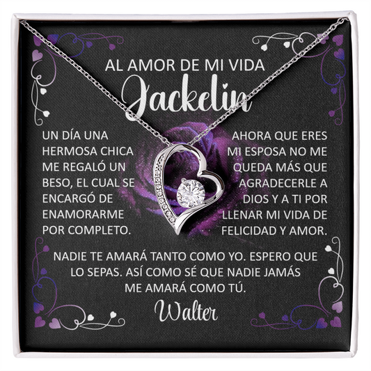 Collar Forever Love: "Nadie Te Amará Tanto Como Yo" (Acabado En Oro De 14Q - 18Q)