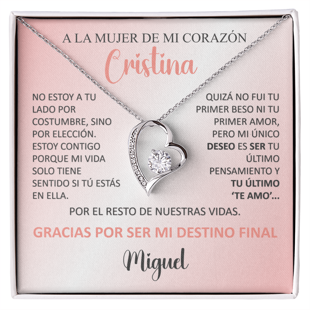 Collar Forever Love: Edición "Tu Último Todo" (Acabado en Oro de 14q-18q)