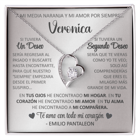 Collar Forever Love: Edición "Si tuviera un deseo" (Acabado en Oro de 14Q-18Q)