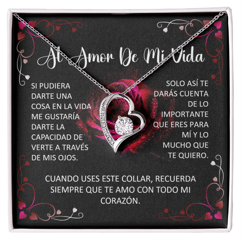 Collar Forever Love: Al Amor De Mi Vida "Recuerda Siempre Que Te Amo" ( Acabado Oro 14Q - 18Q)