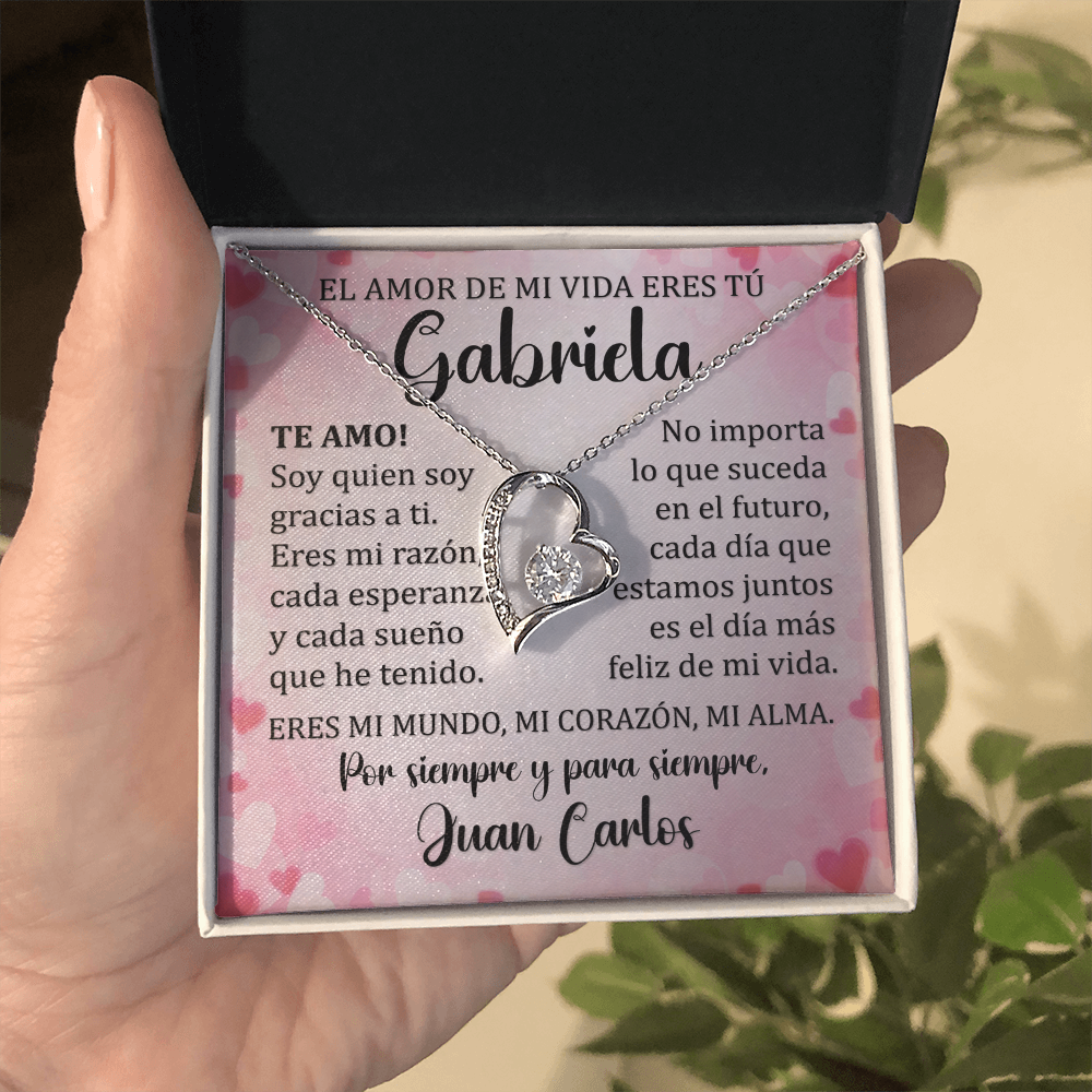 Collar Forever Love: Regalo para Mujer El Amor de Mi Vida (Acabado Oro 14k - 18k)