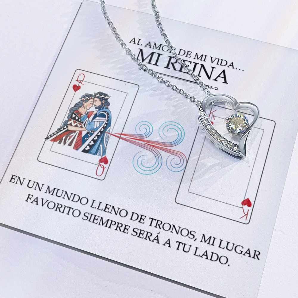 Collar Forever Love: Edición Especial "Mi Única Reina" (Acabado en Oro de 14q-18q)