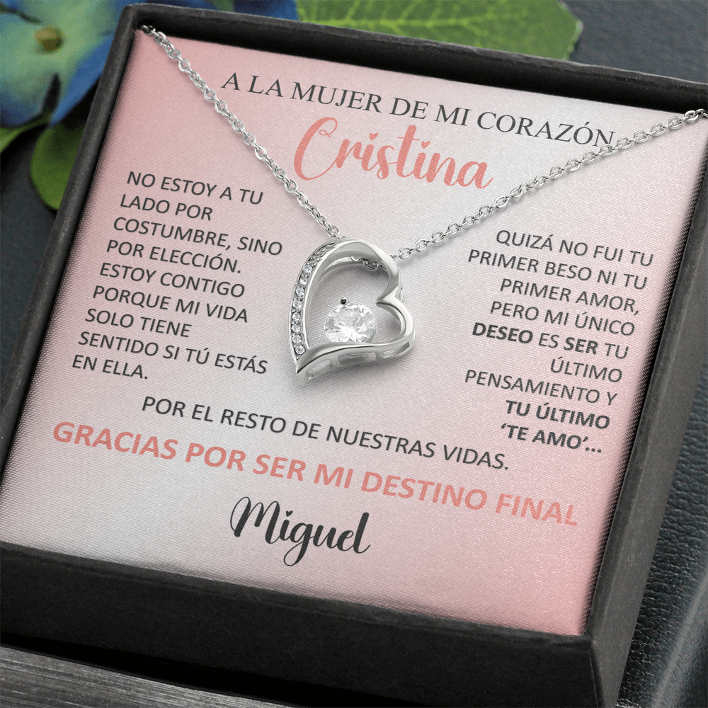 Collar Forever Love: Edición "Tu Último Todo" (Acabado en Oro de 14q-18q)