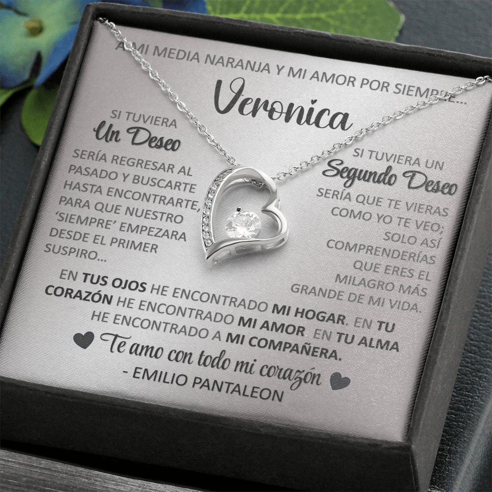 Collar Forever Love: Edición "Si tuviera un deseo" (Acabado en Oro de 14Q-18Q)