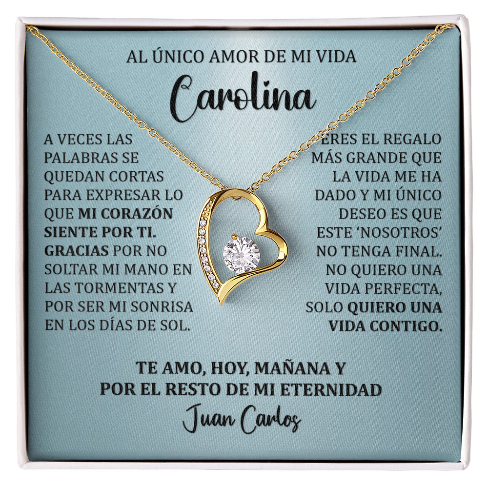 Collar Forever Love: Edición "Mi Destino Eres Tú" (Acabado en Oro de 14q-18q)