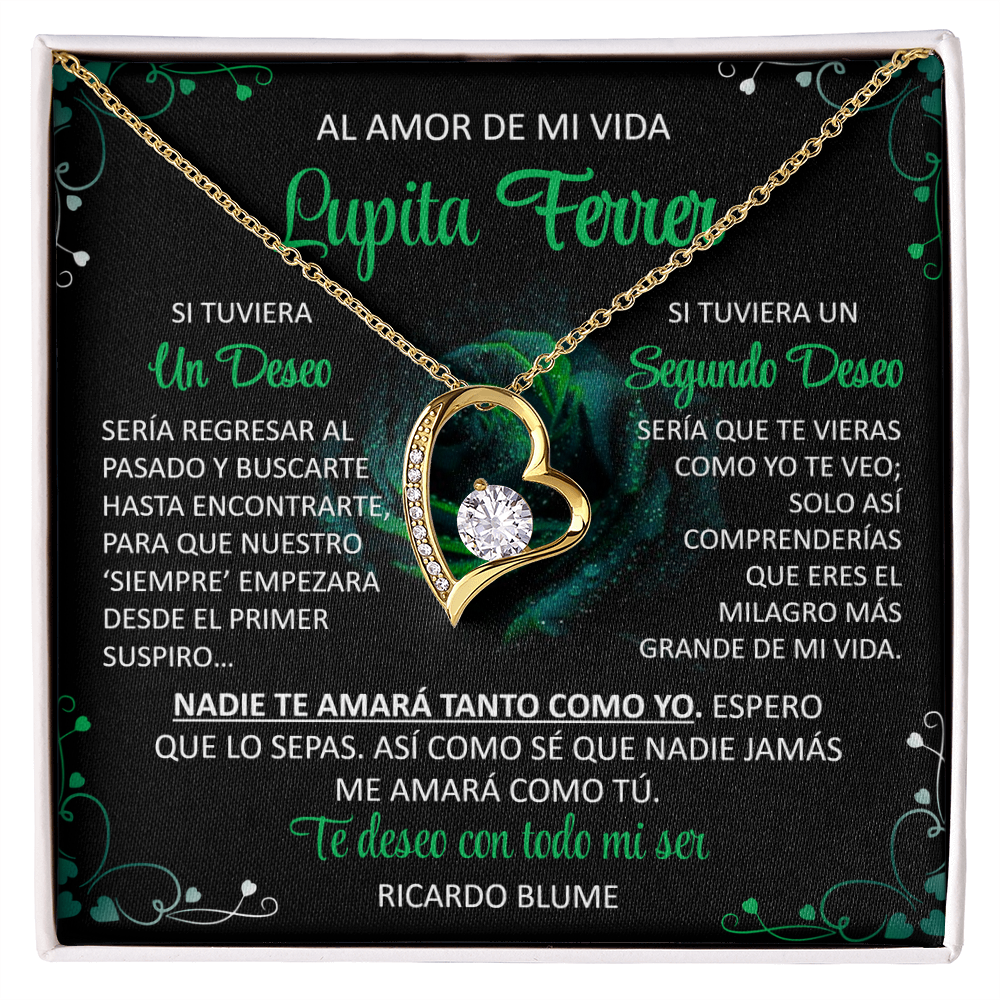 Collar Mikora Forever Love: Edición "Te deseo con todo mi ser" (Acabado En Oro De 14Q -18Q)