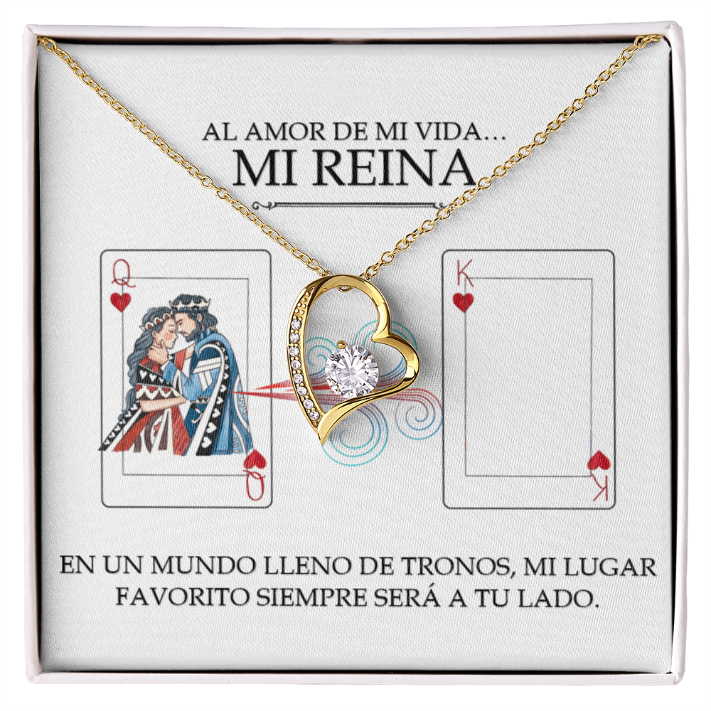 Collar Forever Love: Edición Especial "Mi Única Reina" (Acabado en Oro de 14q-18q)
