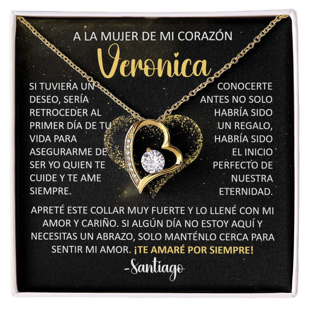 MIKORA Collar Forever Love: "Desearía haberte conocido antes" (Acabado en Oro de 14q-18q)