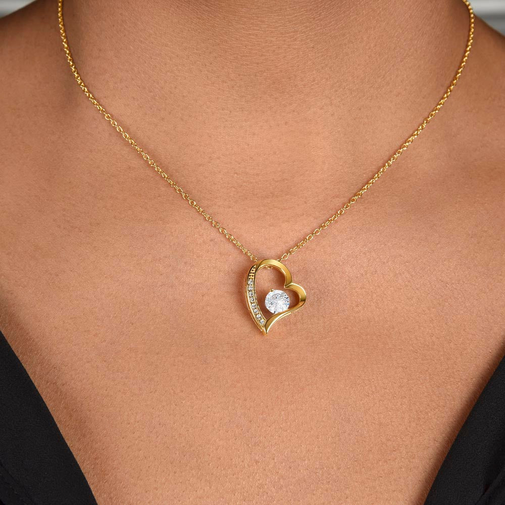 Collar Forever Love: "No puedo imaginar una vida sin ti" (Acabado en Oro de 14q-18q)