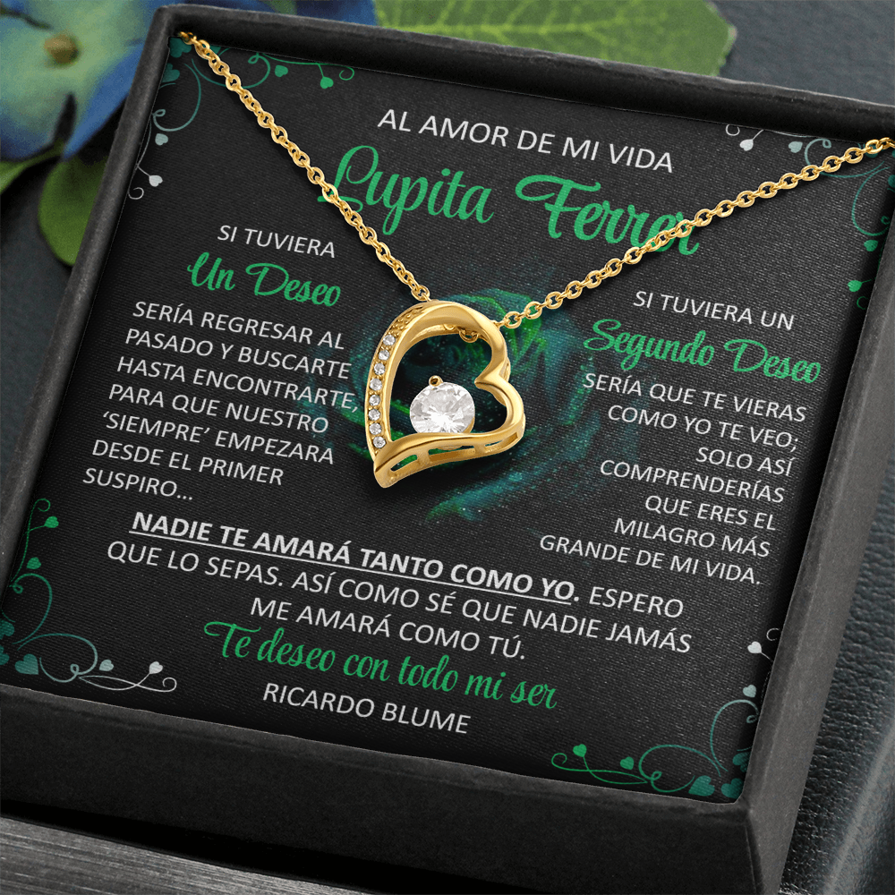Collar Mikora Forever Love: Edición "Te deseo con todo mi ser" (Acabado En Oro De 14Q -18Q)