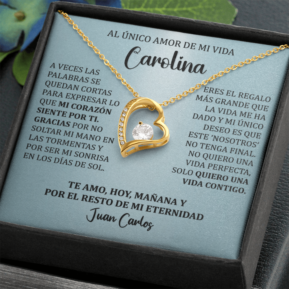 Collar Forever Love: Edición "Mi Destino Eres Tú" (Acabado en Oro de 14q-18q)