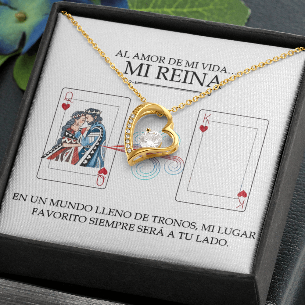 Collar Forever Love: Edición Especial "Mi Única Reina" (Acabado en Oro de 14q-18q)