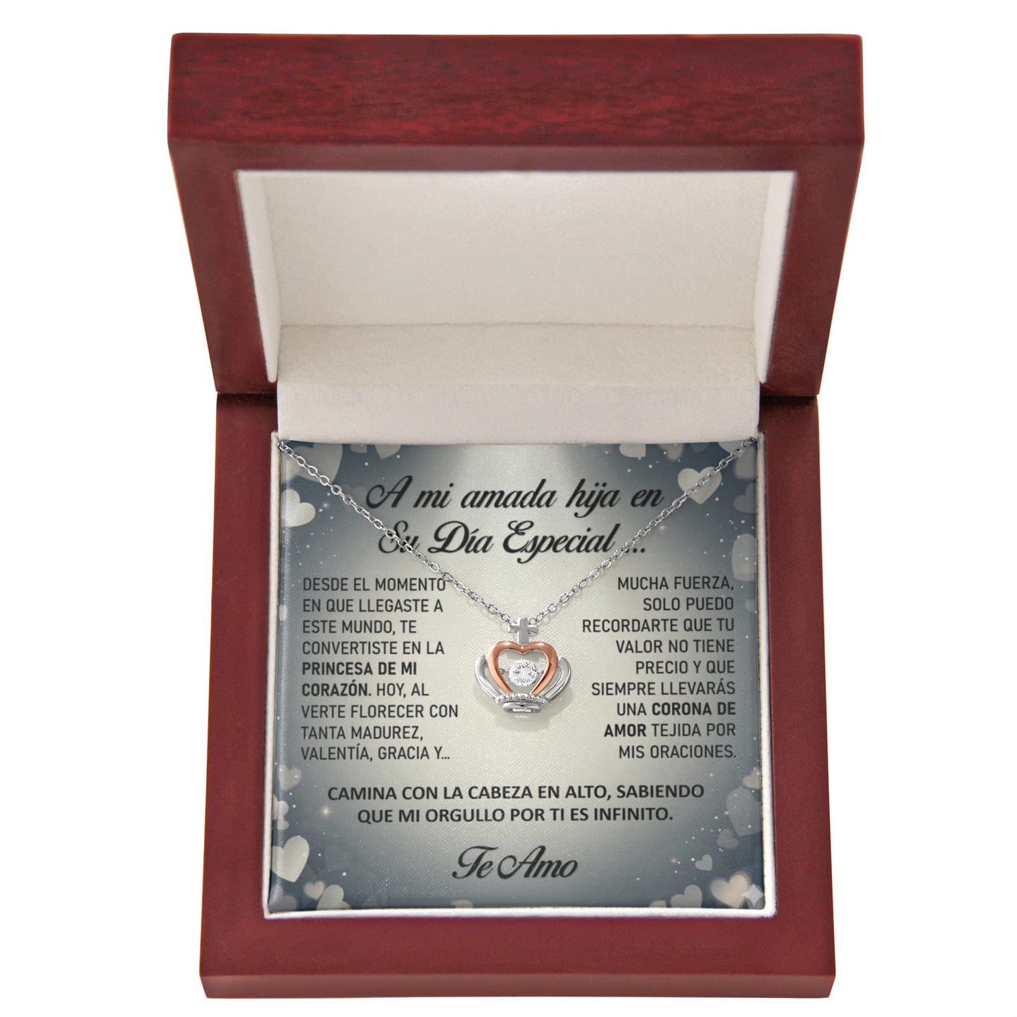 Collar "Realeza de mi Vida" (Corona de Cristal) – Regalo para su Hija