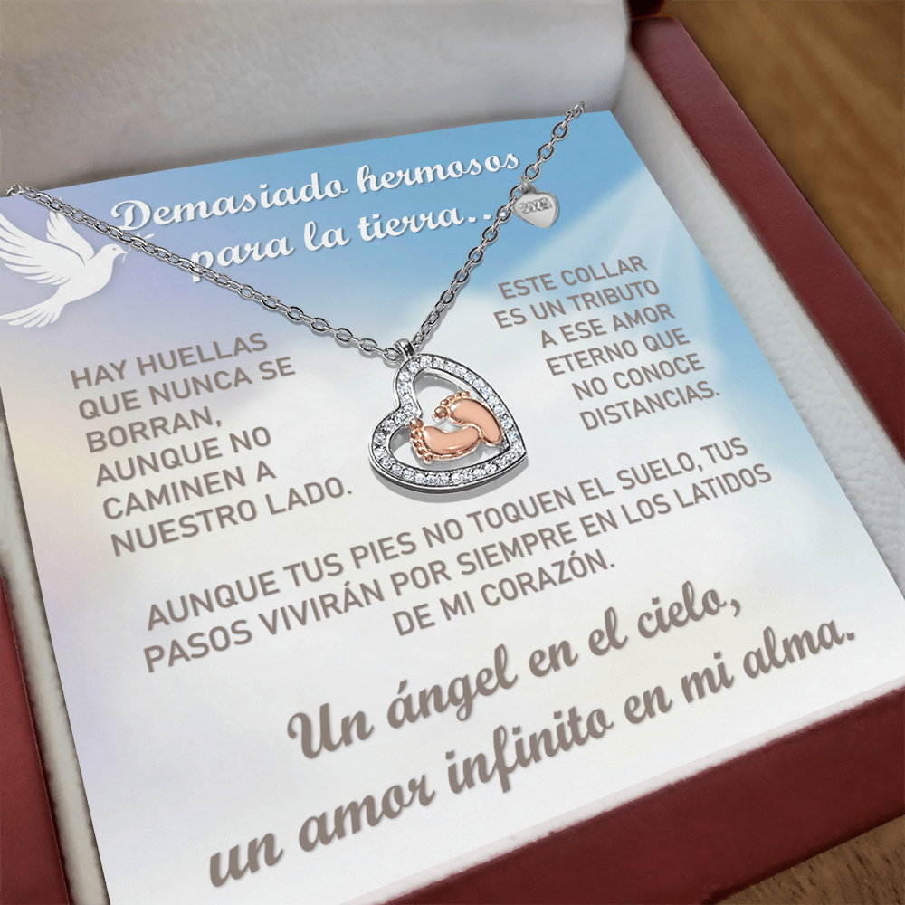 Collar MIKORA Baby Feet "Ángel del Cielo": Un Tributo de Amor Infinito en Plata .925 y Oro Rosa 14K